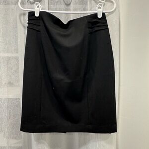 Express Black Ruched Pencil Skirt for Work